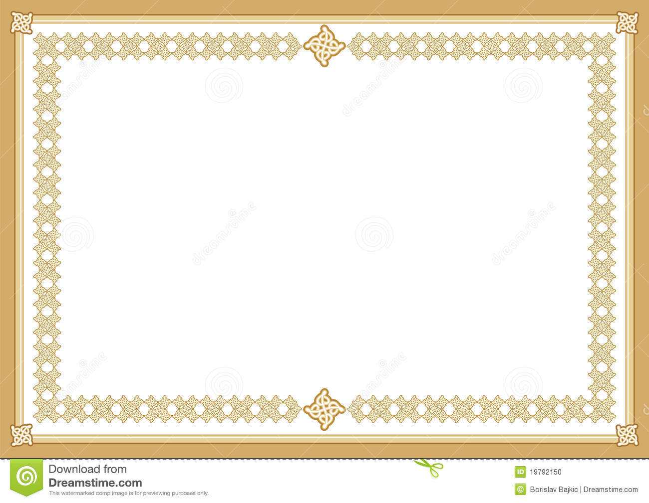 Certificate Stock Vector. Illustration Of Awards, Coloured Pertaining To Award Certificate Border Template