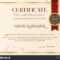 Certificate Template Diploma Design Emblem Red Stock Vector In Life Saving Award Certificate Template