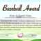 Certificate Template For Baseball Award Illustration In Softball Certificate Templates Free