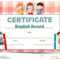Certificate Template For English Award With Many Kids Stock Pertaining To Certificate Of Achievement Template For Kids