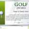 Certificate Template For Golf Award Stock Vector For Golf Gift Certificate Template
