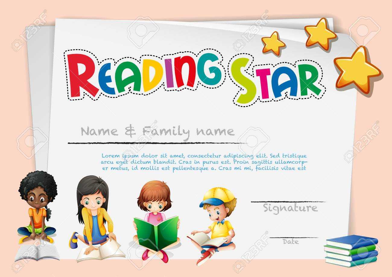 Certificate Template For Reading Star Illustration Throughout Star Naming Certificate Template