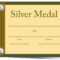 Certificate Template For Silver Medal – Download Free Intended For Swimming Certificate Templates Free