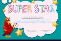 Certificate Template For Super Star inside Star Of The Week Certificate Template
