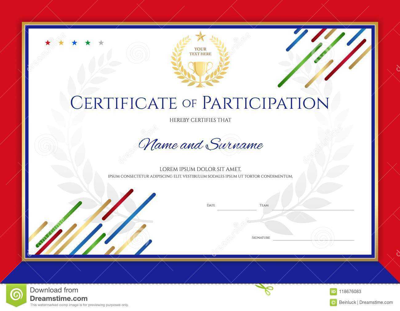 Certificate Template In Sport Theme With Border Frame Throughout Tennis Gift Certificate Template