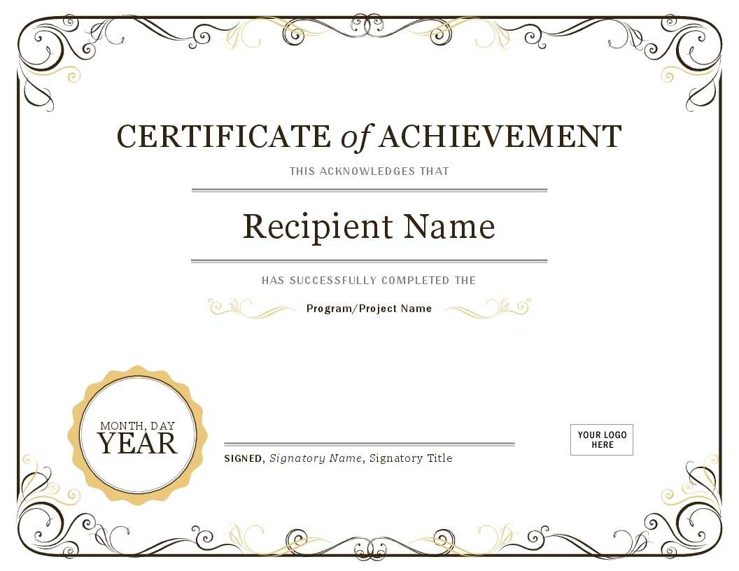 Certificate Template In Word | Safebest.xyz Inside Word Template Certificate Of Achievement