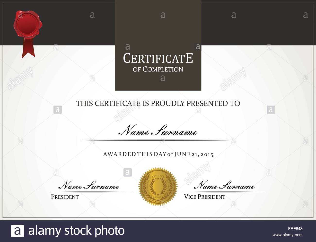 Certificate Template Stock Vector Art & Illustration, Vector Intended For Borderless Certificate Templates