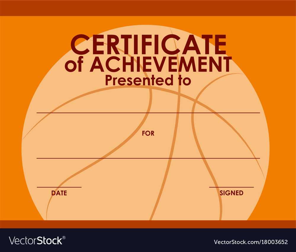 Certificate Template With Basketball Background With Regard To Basketball Certificate Template