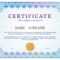 Certificate Template With Guilloche Elements. Blue Diploma Border.. Throughout Validation Certificate Template