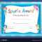 Certificate Template With Kids Swimming for Swimming Certificate Templates Free