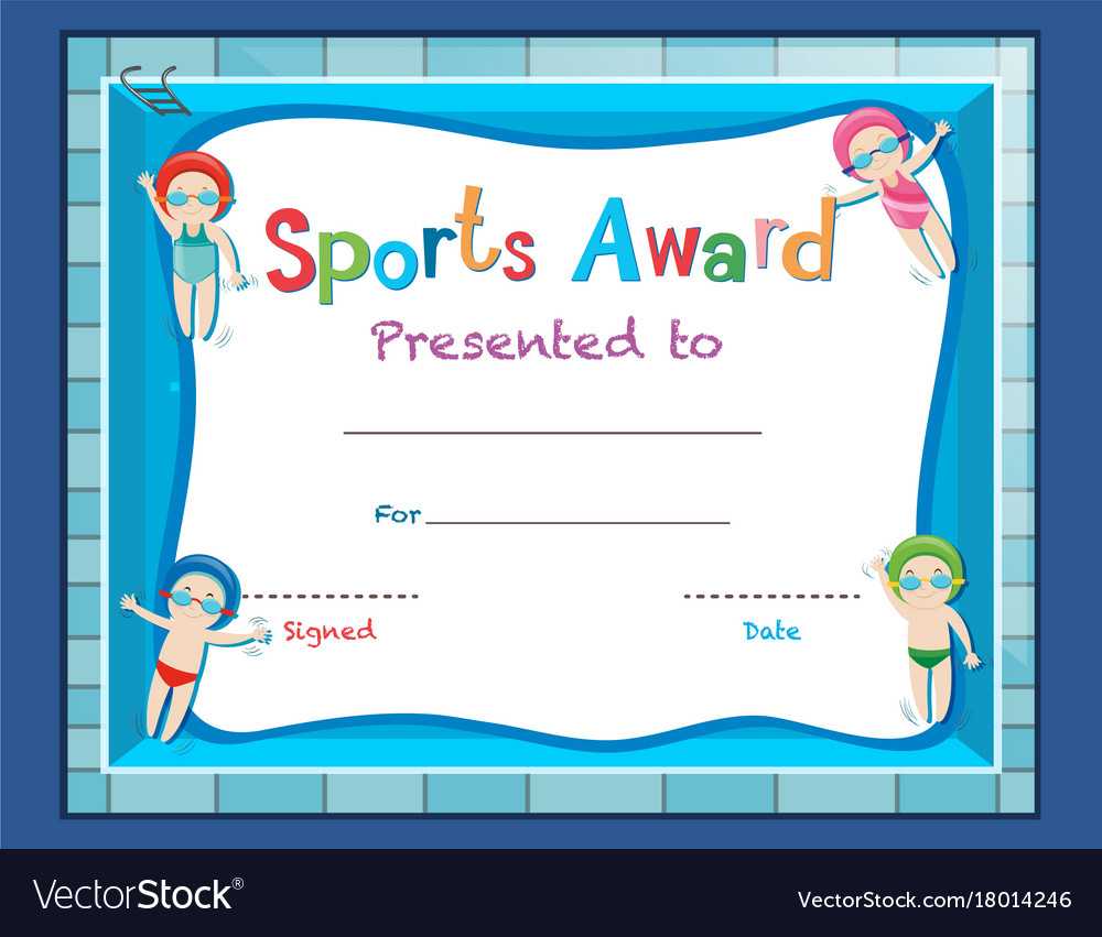 Certificate Template With Kids Swimming With Regard To Sports Day Certificate Templates Free
