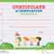 Certificate Template With Kids Walking In The Park Stock within Walking Certificate Templates