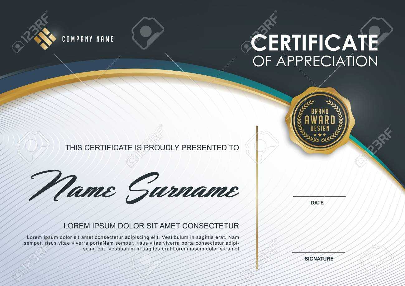 Certificate Template With Luxury And Modern Pattern,, Qualification.. For Qualification Certificate Template