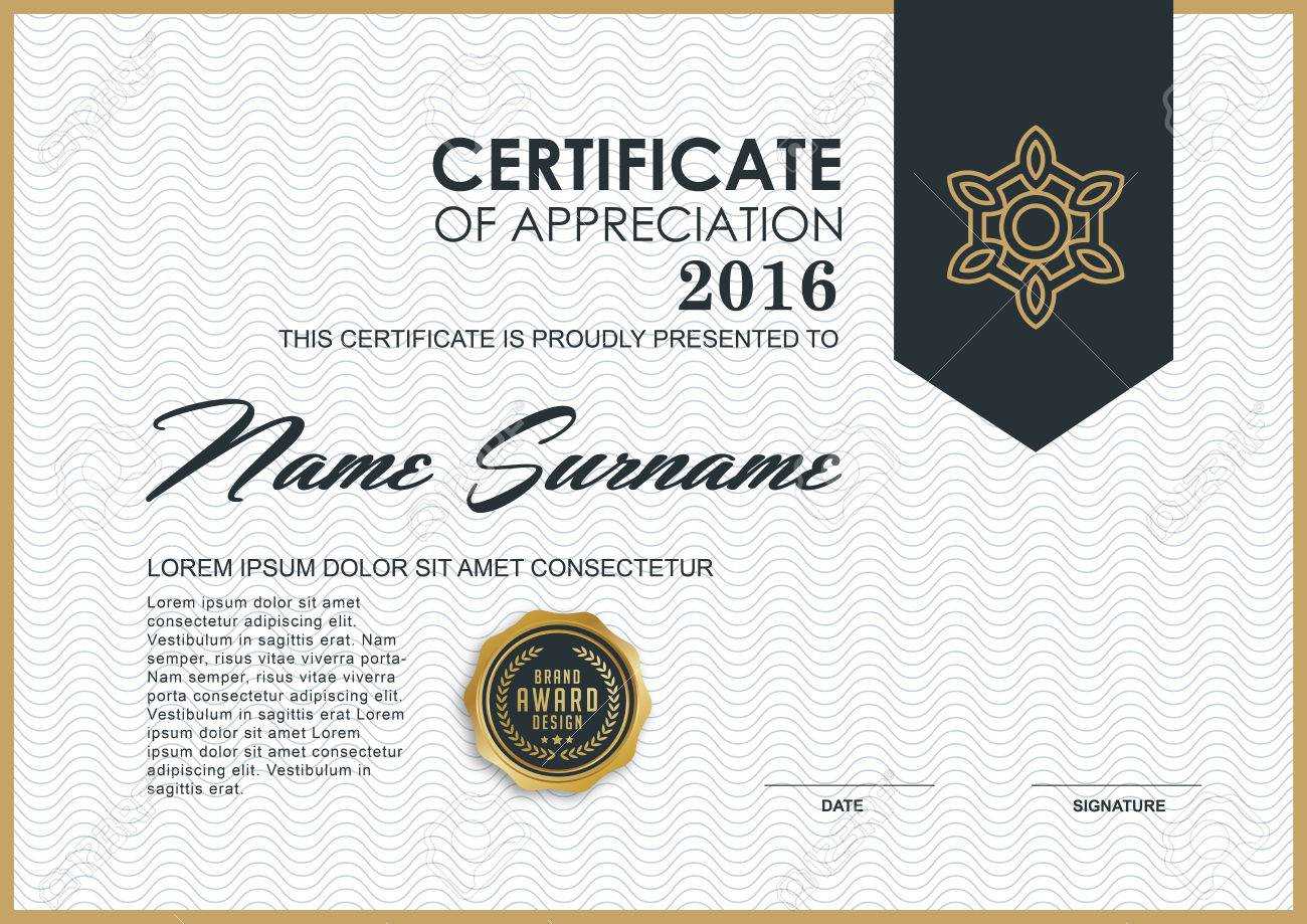 Certificate Template With Luxury And Modern Pattern,, Qualification.. Pertaining To Qualification Certificate Template