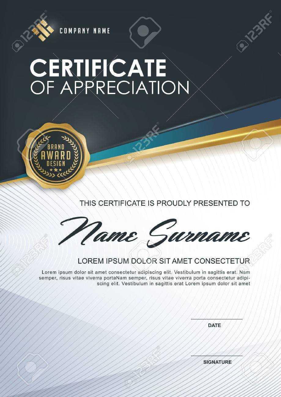 Certificate Template With Luxury And Modern Pattern,xa;qualification.. In Qualification Certificate Template