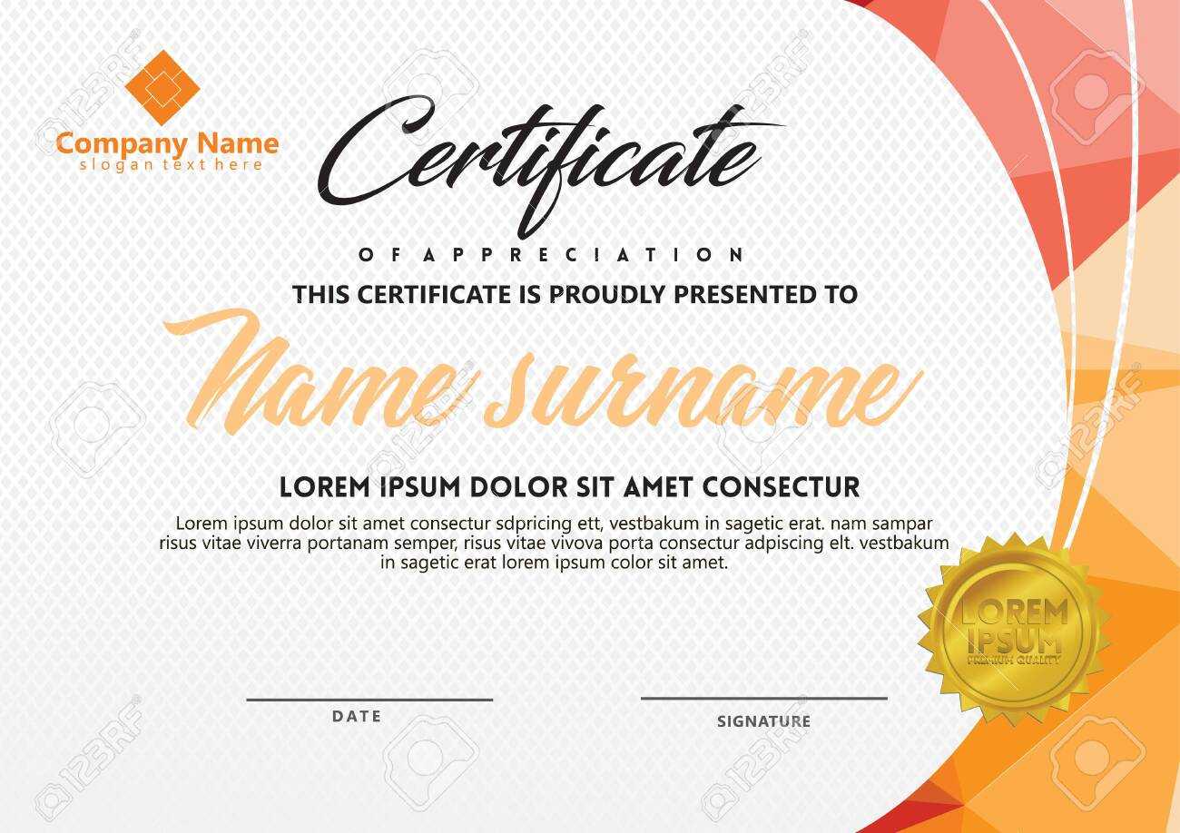 Certificate Template With Polygonal Style And Modern Pattern.. Pertaining To Workshop Certificate Template