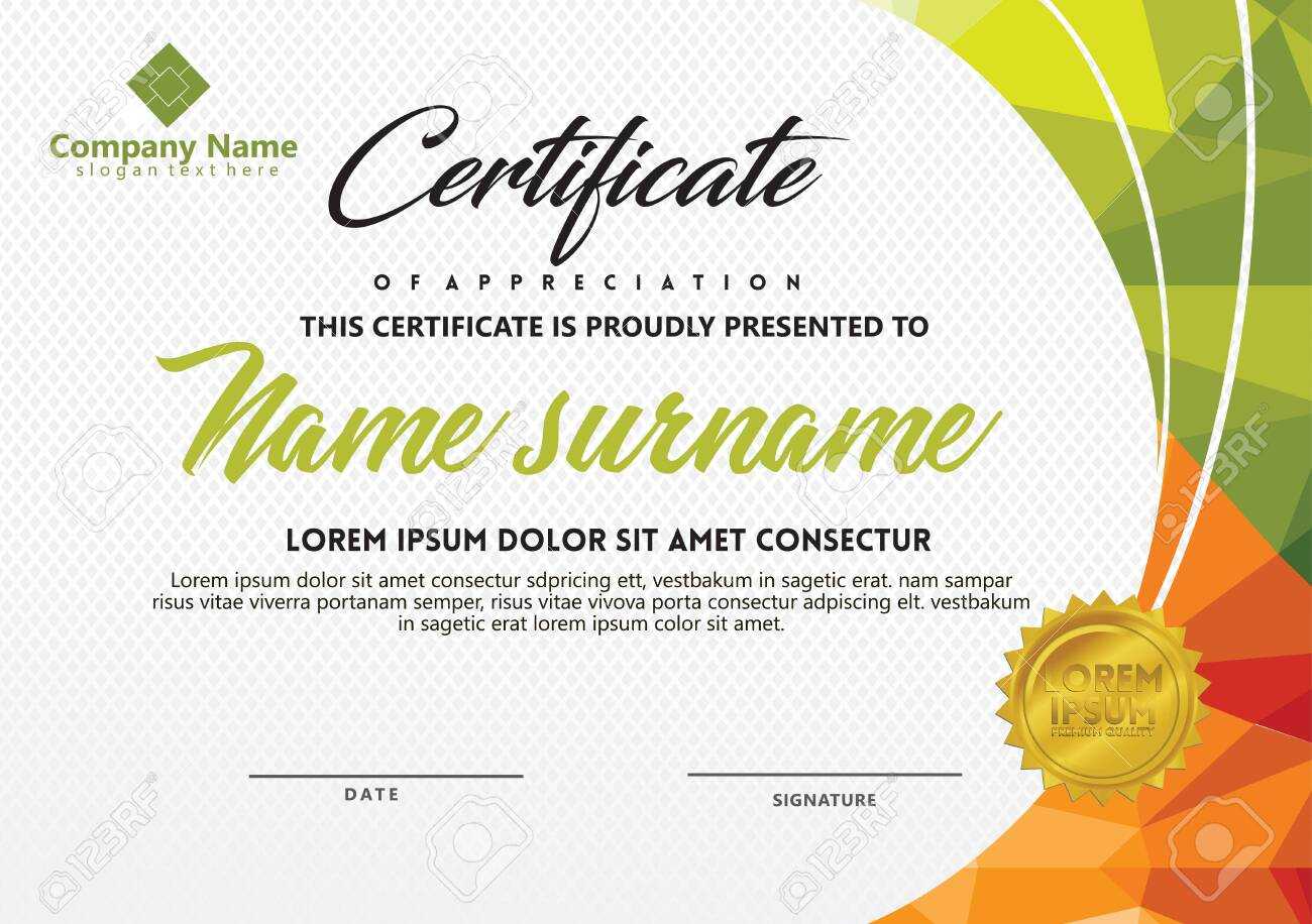 Certificate Template With Polygonal Style And Modern Pattern.. With Regard To Workshop Certificate Template