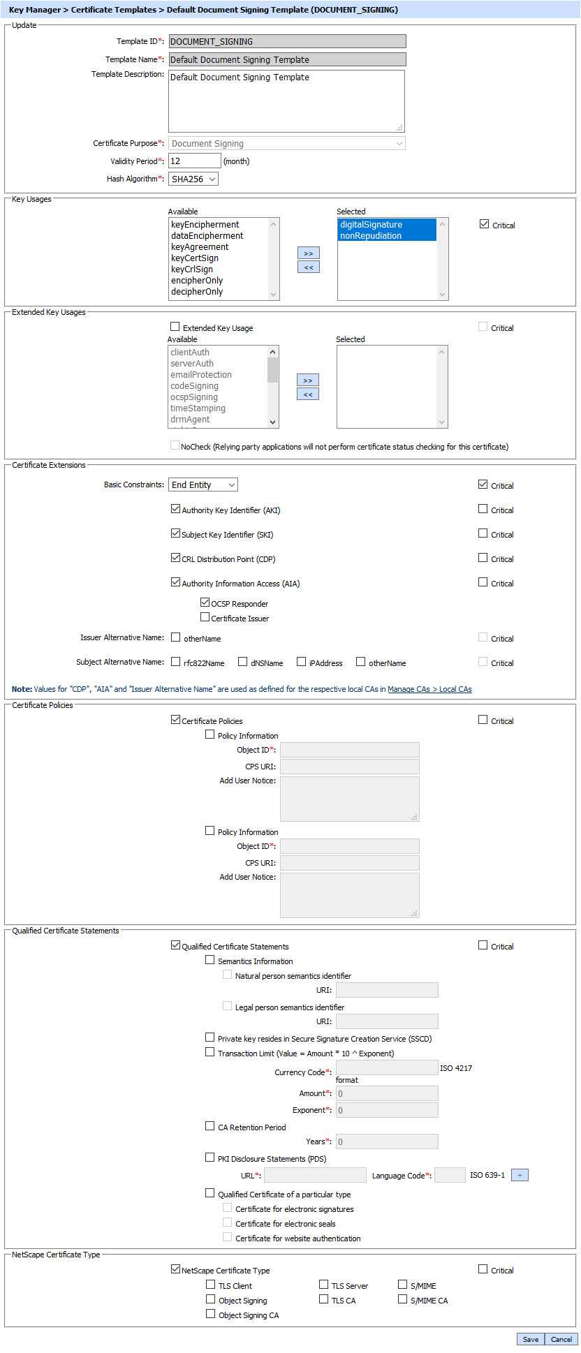 Certificate Templates – Adss Admin Guide Regarding Certificate Authority Templates