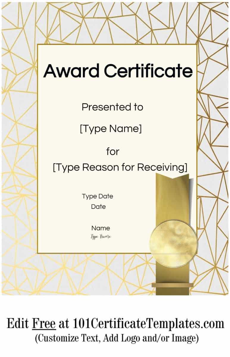 Certificate Templates Within Free Printable Blank Award Certificate Templates