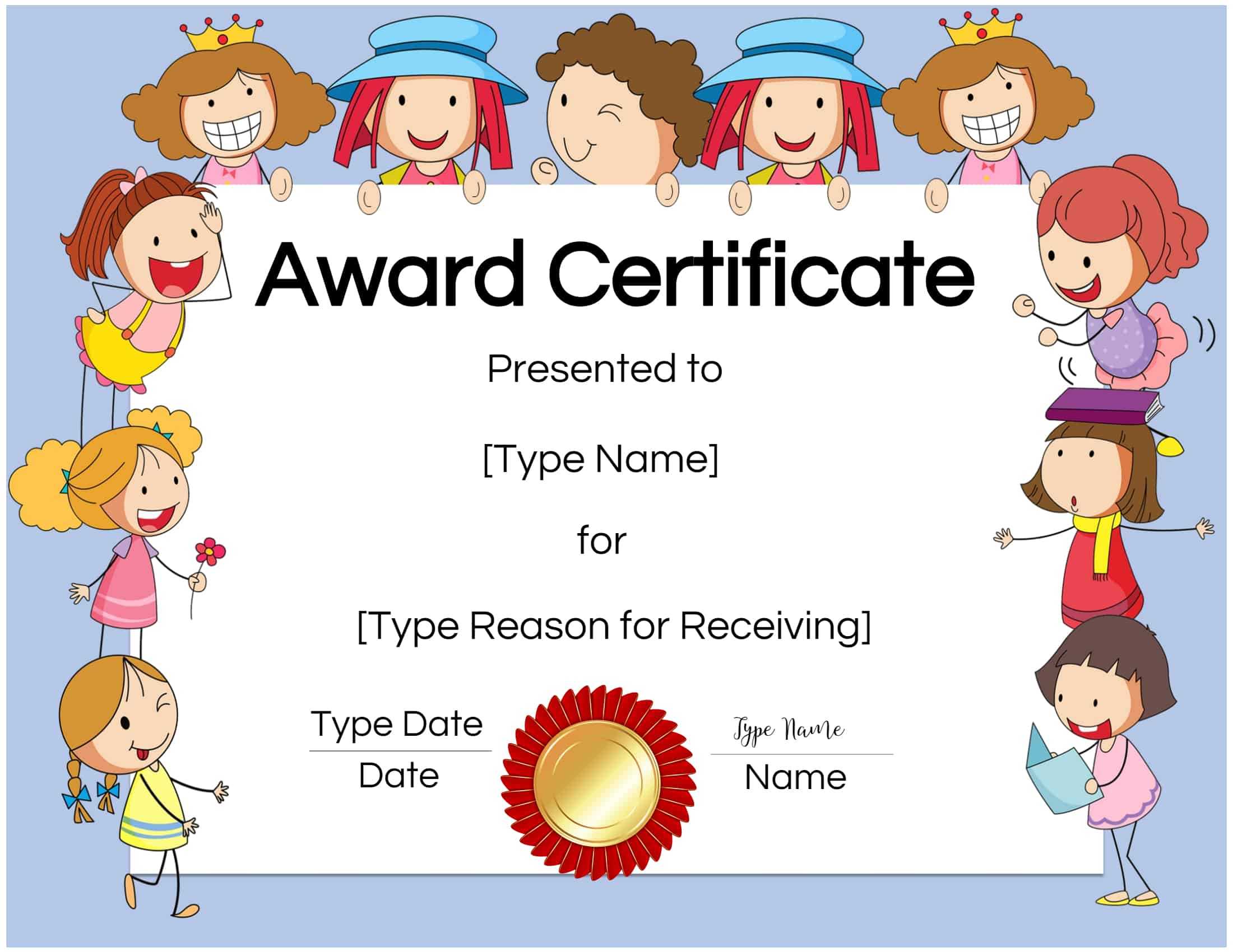 Certificates For Kids Inside Children's Certificate Template