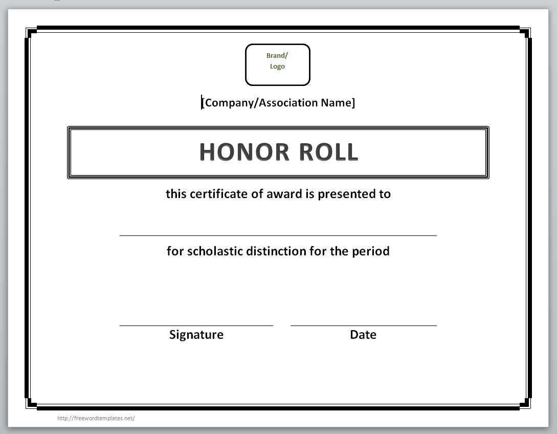 Certificates For Teachers Honor Roll Awards And Certificates Inside Honor Roll Certificate Template