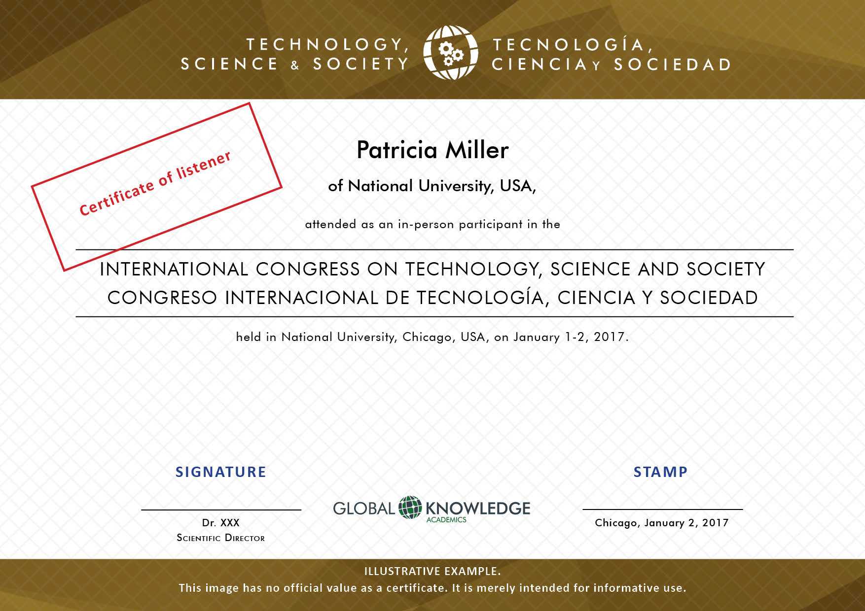 Certificates – Technology, Science And Society For Conference Certificate Of Attendance Template
