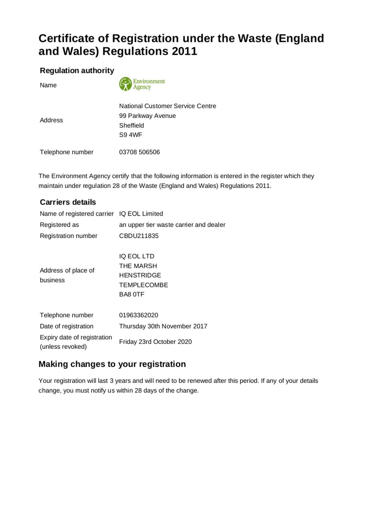 Certifications | Team Recycling Regarding Certificate Of Disposal Template