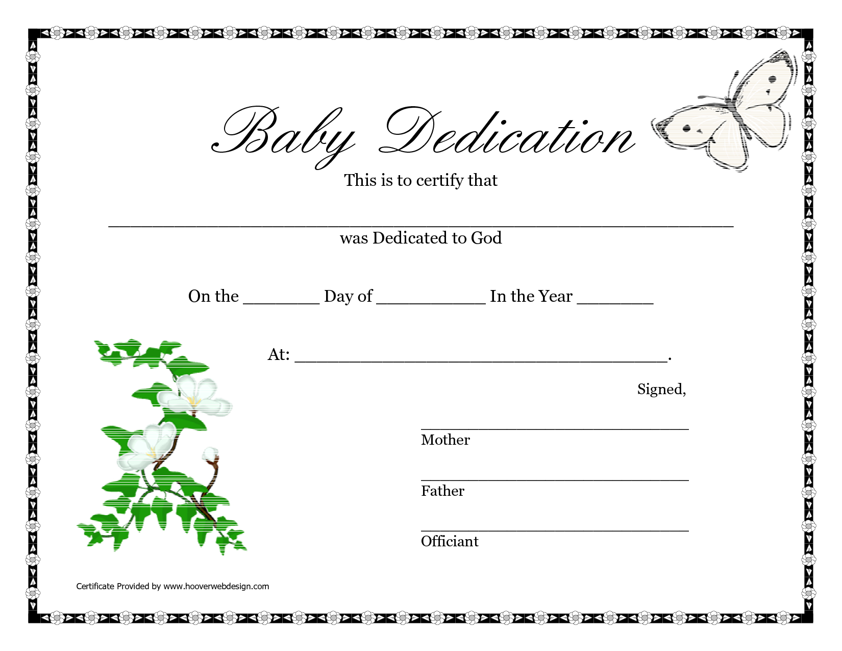 Certified Baby Name. Baby Dedication Certificate 6 Download In Baby Dedication Certificate Template
