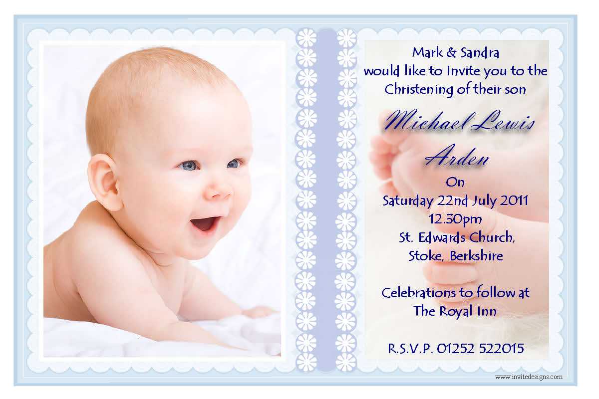 Christening Invitations Template. Invitation For Christening In Baptism Invitation Card Template