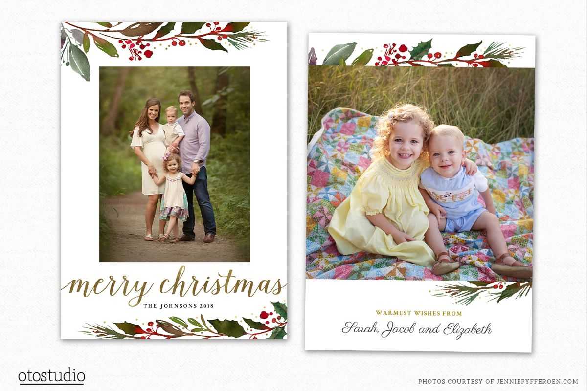 Christmas Card Template For Photographers Cc190 Within Holiday Card Templates For Photographers