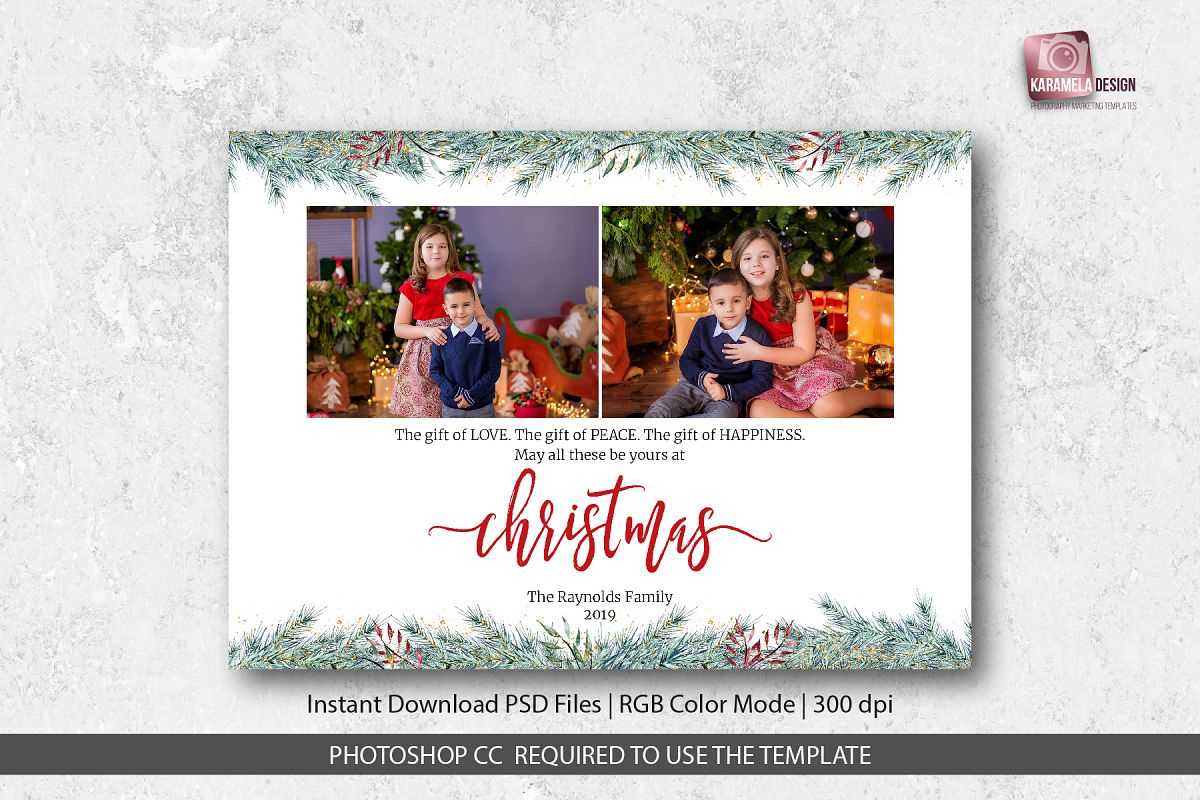 Christmas Card Template For Photographers With Regard To Holiday Card Templates For Photographers