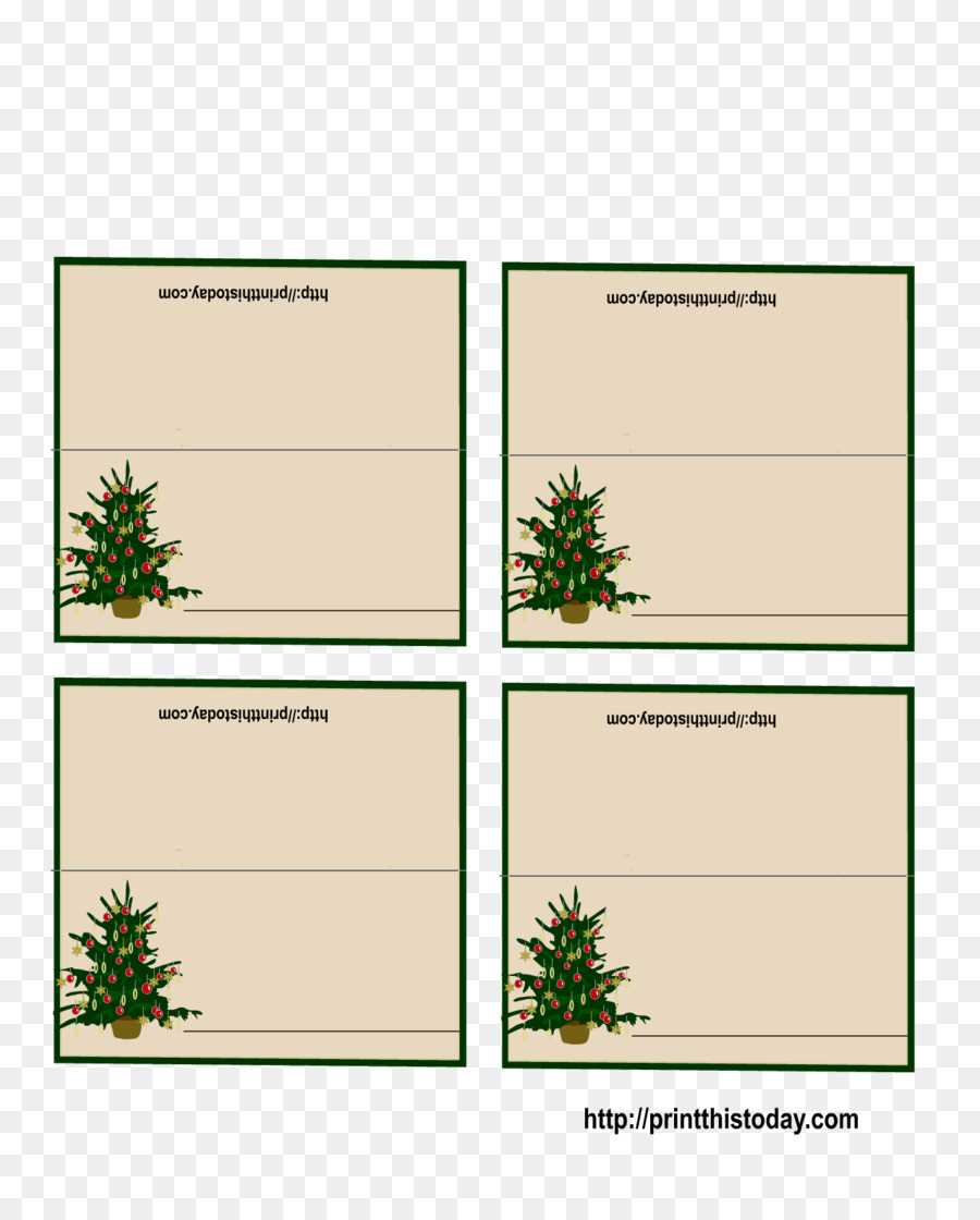 Christmas Card Template Png Download - 1275*1575 - Free Regarding Table Place Card Template Free Download