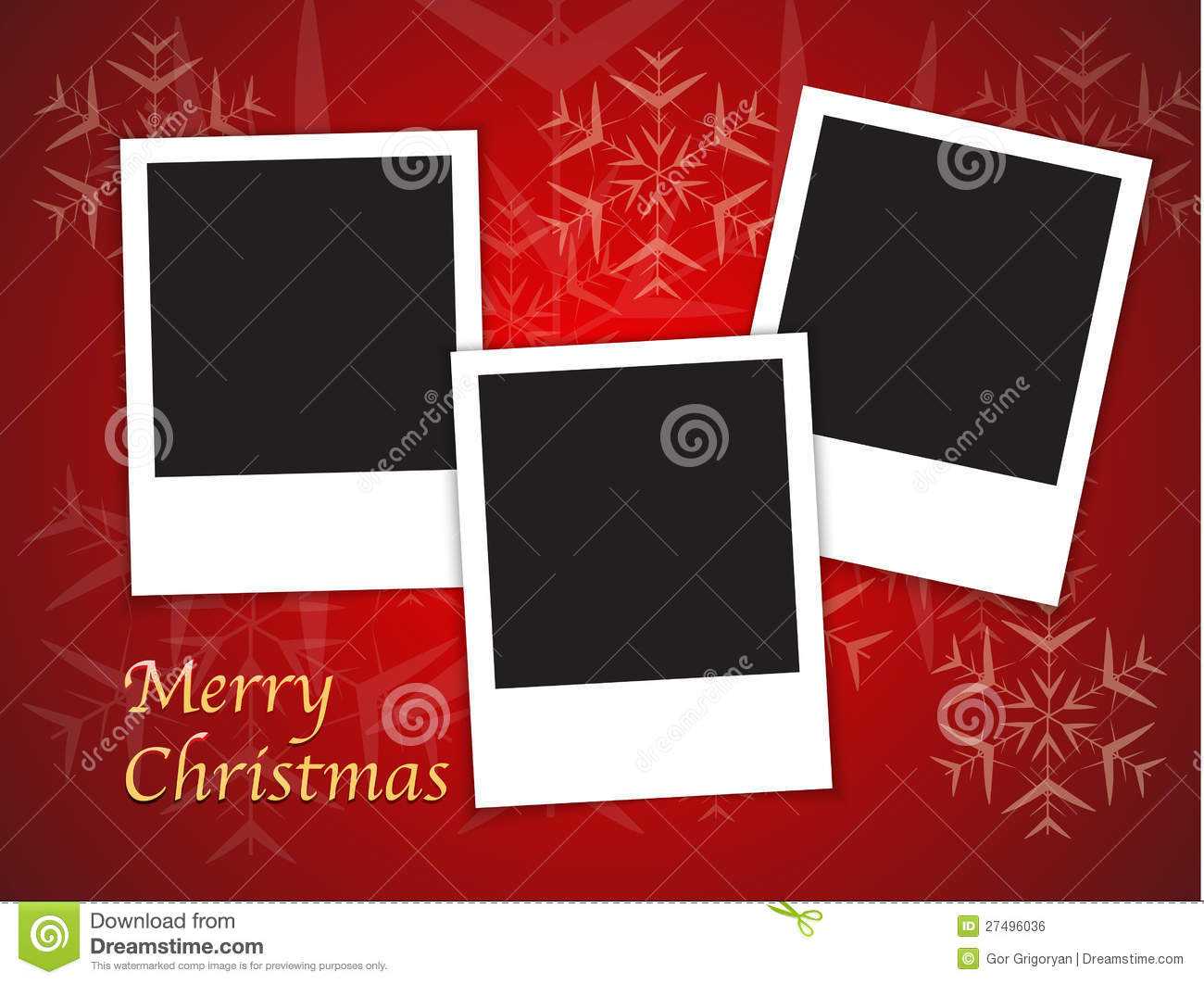 Christmas Card Templates With Blank Photo Frames Stock Regarding Free Christmas Card Templates For Photographers