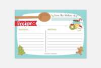 Christmas Cookie Exchange Recipe Card Template for Cookie Exchange Recipe Card Template