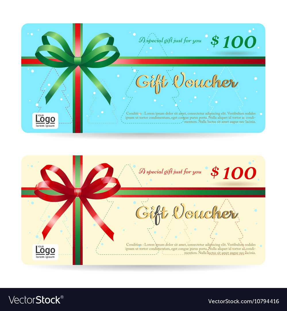 Christmas Gift Card Or Gift Voucher Template For Christmas Gift Certificate Template Free Download