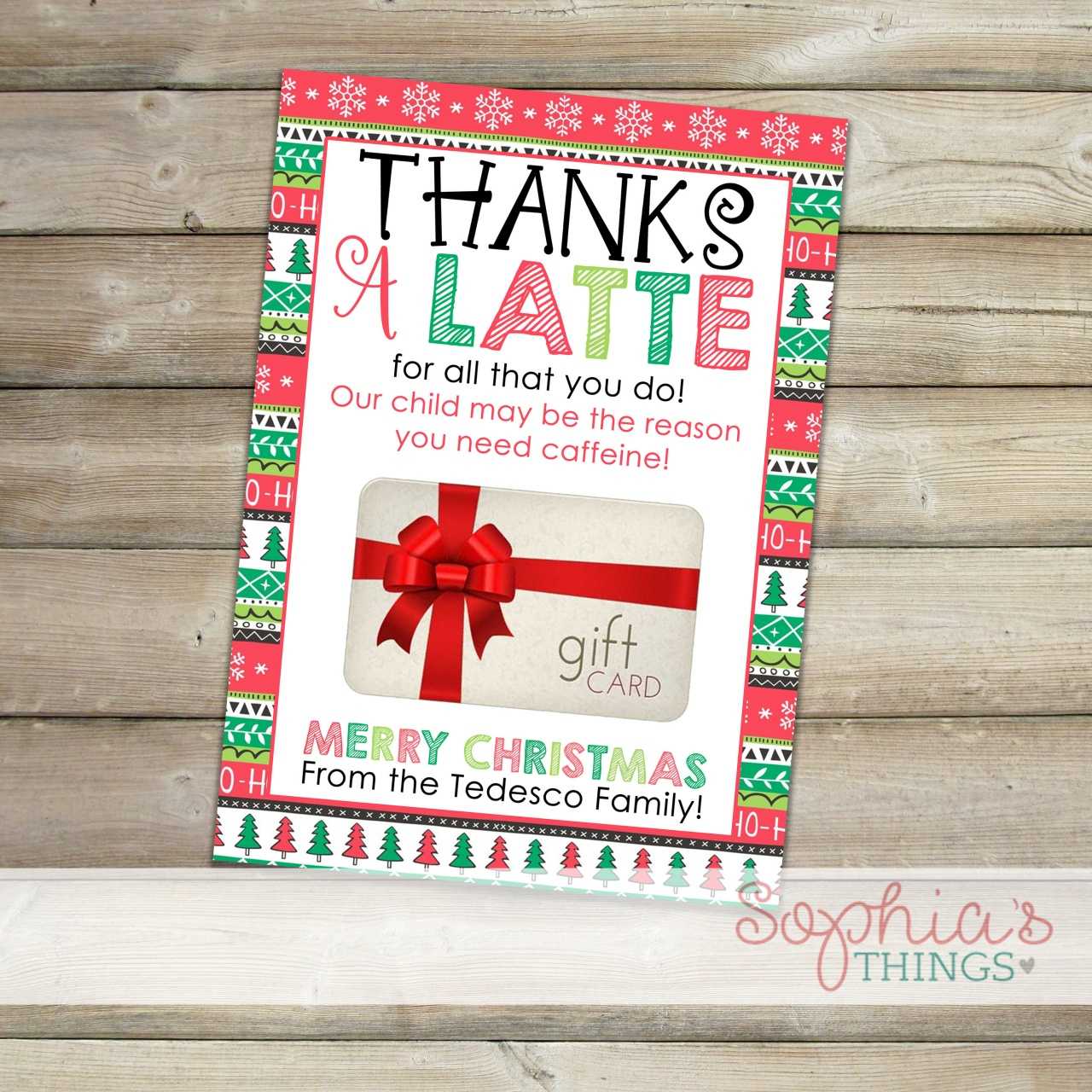 Christmas Gift Certificate Template – Pittsburgh Fashion Throughout Thanks A Latte Card Template