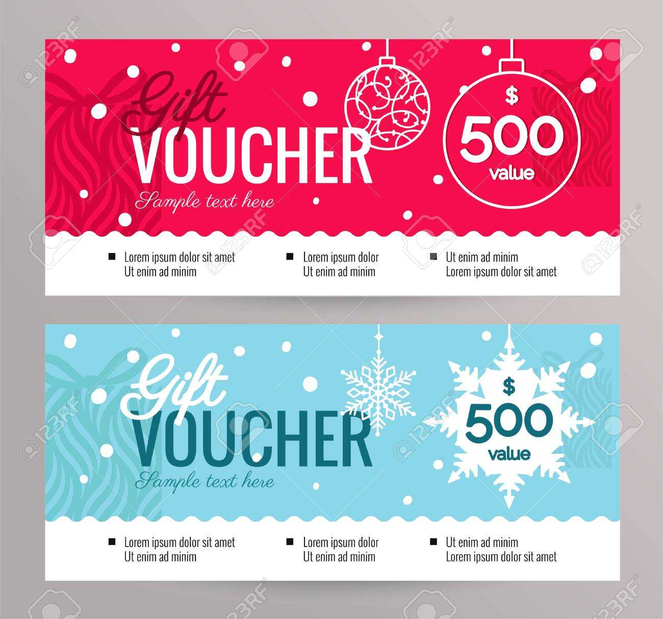 Christmas Gift Voucher Coupon Discount. Gift Certificate Template.. Throughout Merry Christmas Gift Certificate Templates