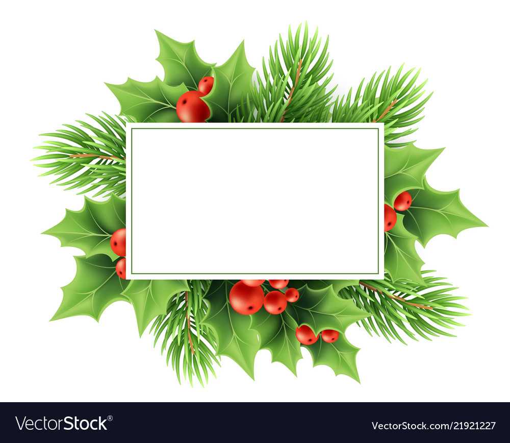 Christmas Greeting Card Template For Happy Holidays Card Template