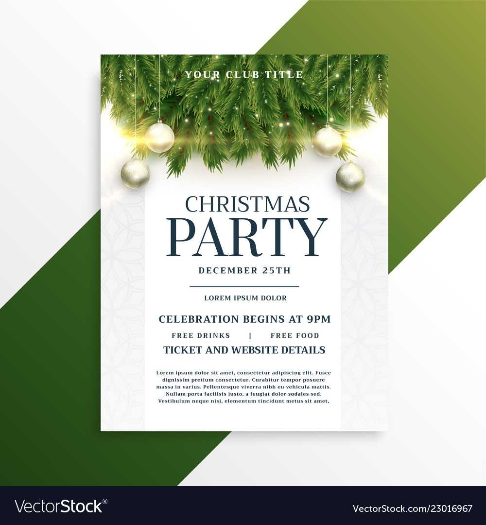 Christmas Holiday Party Flyer Design Template Pertaining To Christmas Brochure Templates Free