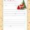 Christmas Letter Santa Claus Template Layout Stock Vector In Christmas Note Card Templates