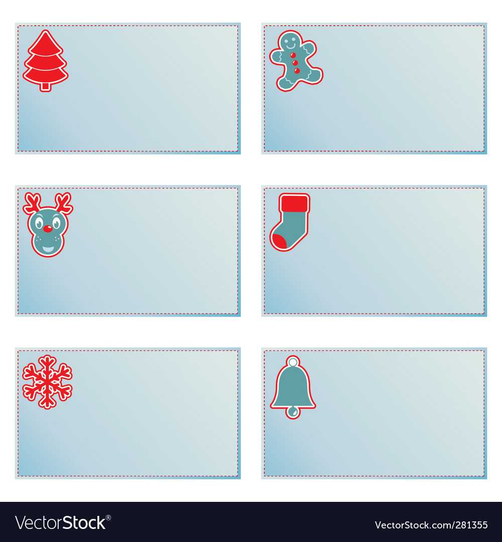 Christmas Note Cards Vector Image Pertaining To Christmas Note Card Templates
