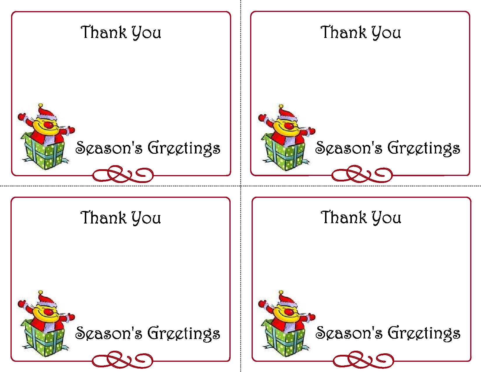 Christmas Thank You Cards Printable Free That Are Shocking Inside Christmas Thank You Card Templates Free