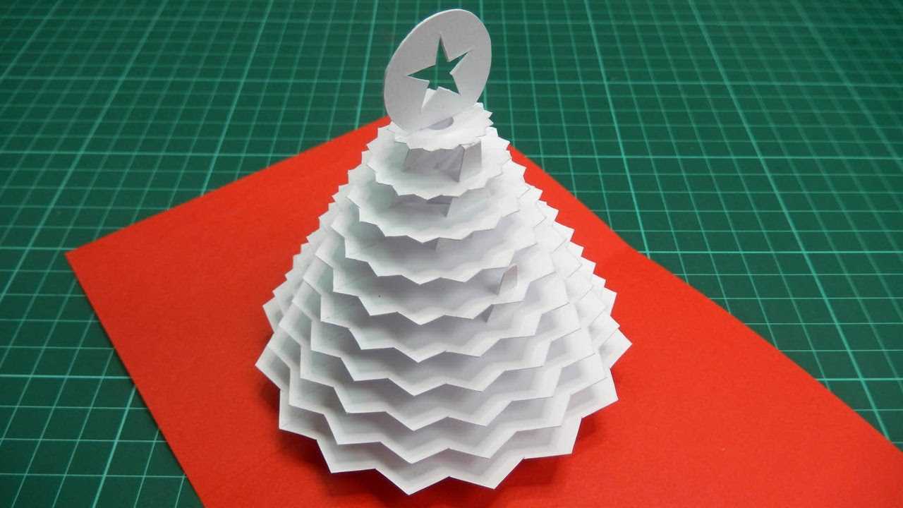 Christmas Tree Pop Up Card Tutorial - 02 (Part 1) With 3D Christmas Tree Card Template