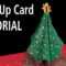 Christmas Tree Pop Up Card Tutorial Intended For 3D Christmas Tree Card Template
