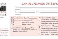 Church Capital Campaign Pledge Card Samples regarding Church Pledge Card Template