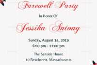 Classic Farewell Party Invitation Template for Farewell Invitation Card Template