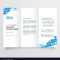 Clean Tri Fold Brochure Template Design With Blue Throughout Cleaning Brochure Templates Free
