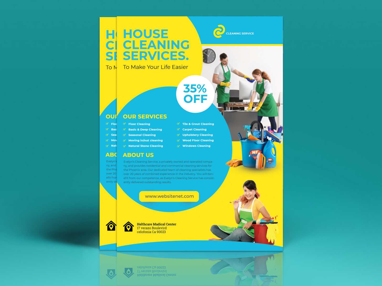 Cleaning Flyer Templateeliyas Ali On Dribbble With Cleaning Brochure Templates Free