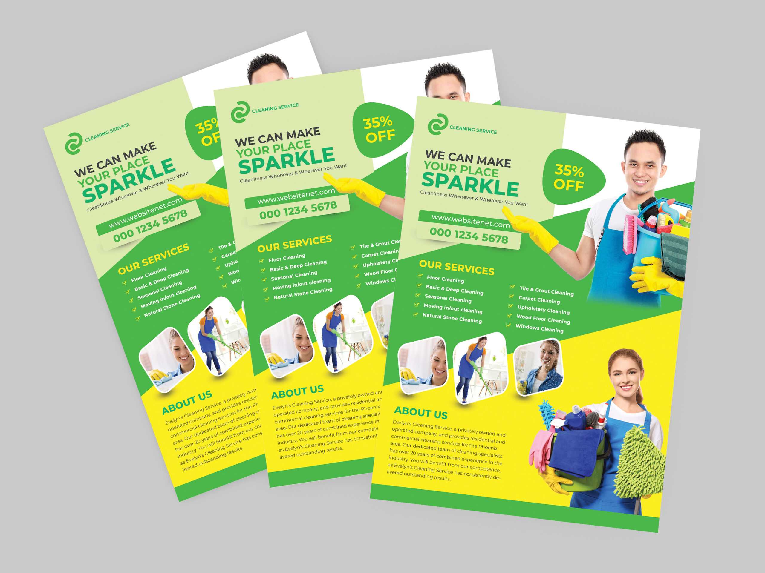 Cleaning Services Flyer Templatesaad Uddin On Dribbble Throughout Commercial Cleaning Brochure Templates