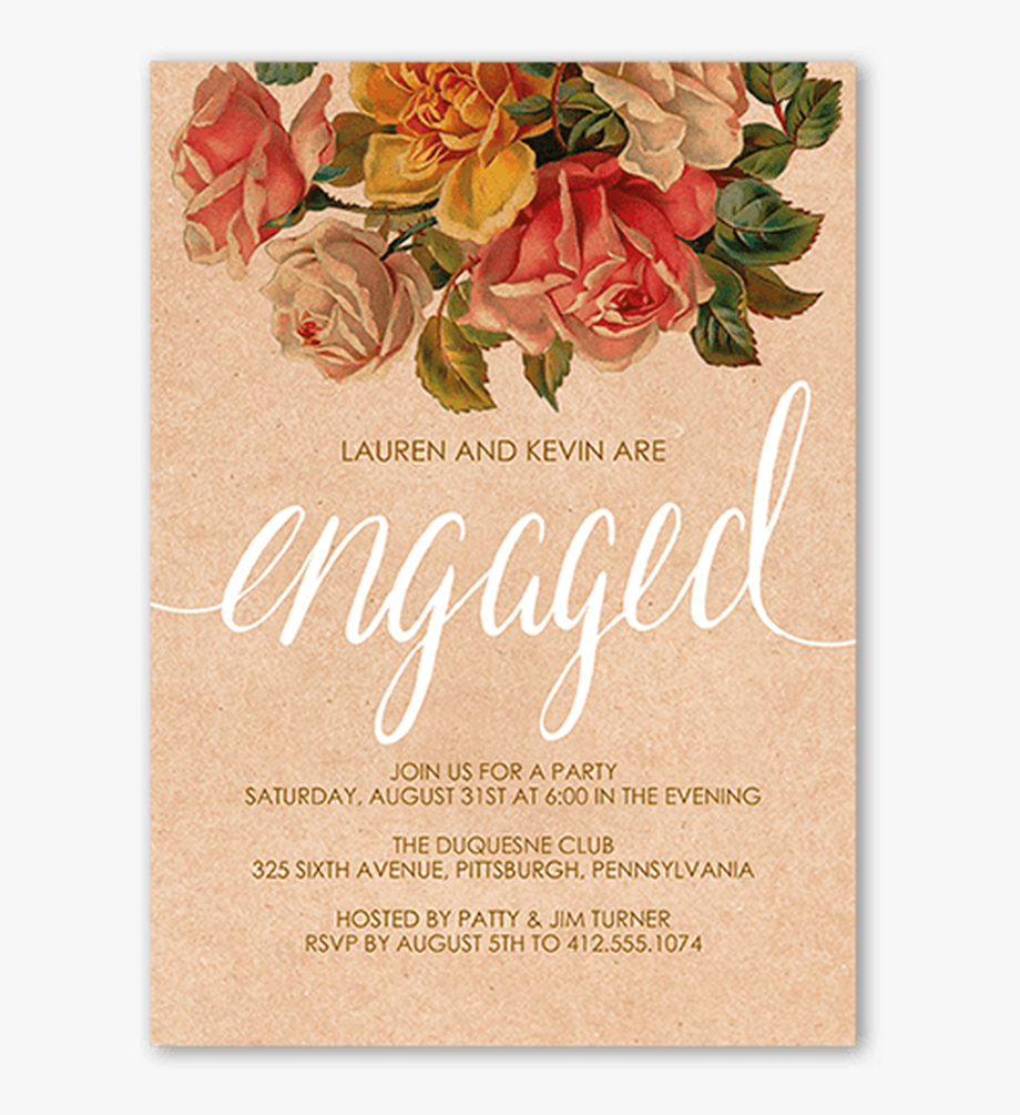 Clip Art Engagement Party Invitations Templates – Engagement In Engagement Invitation Card Template